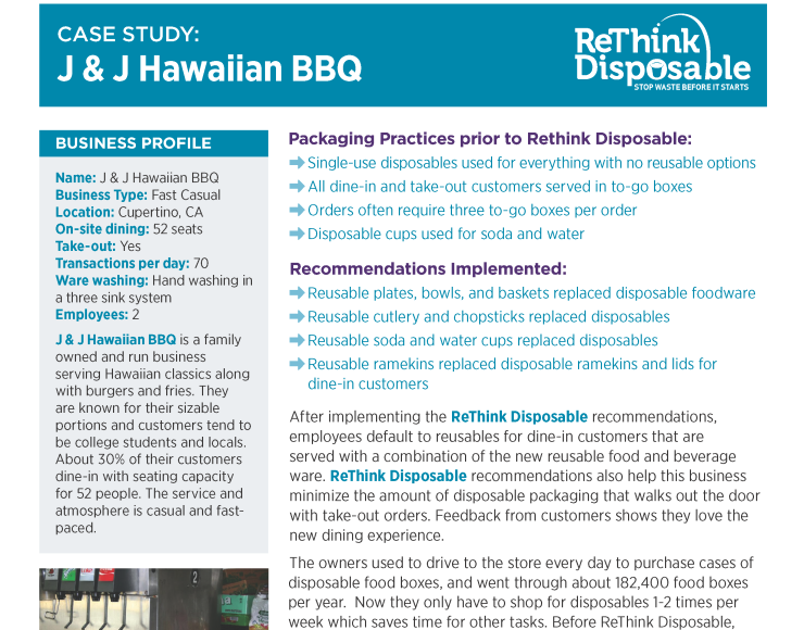 ReThink Disposable Case Study - J&J Hawaiian BBQ [Page 1]