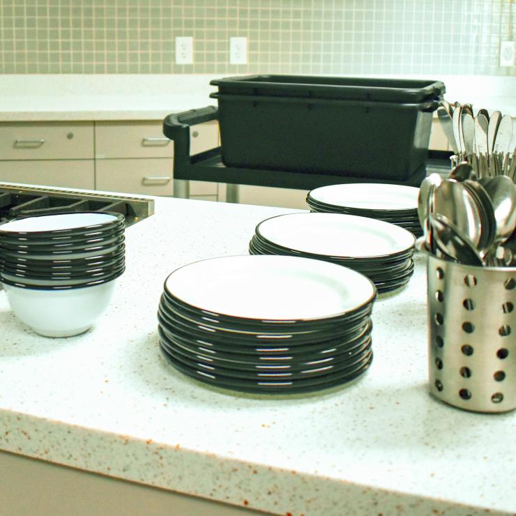 San Carlos Youth Center - After ReThink Disposable, reusable silverware, plates, bowls 