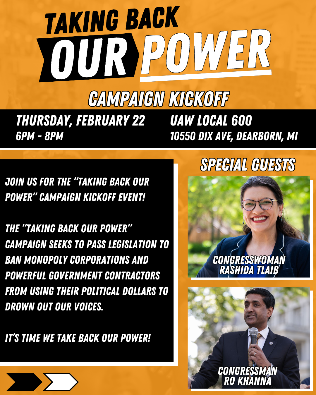 Taking Back Our Power Campaign Kickoff