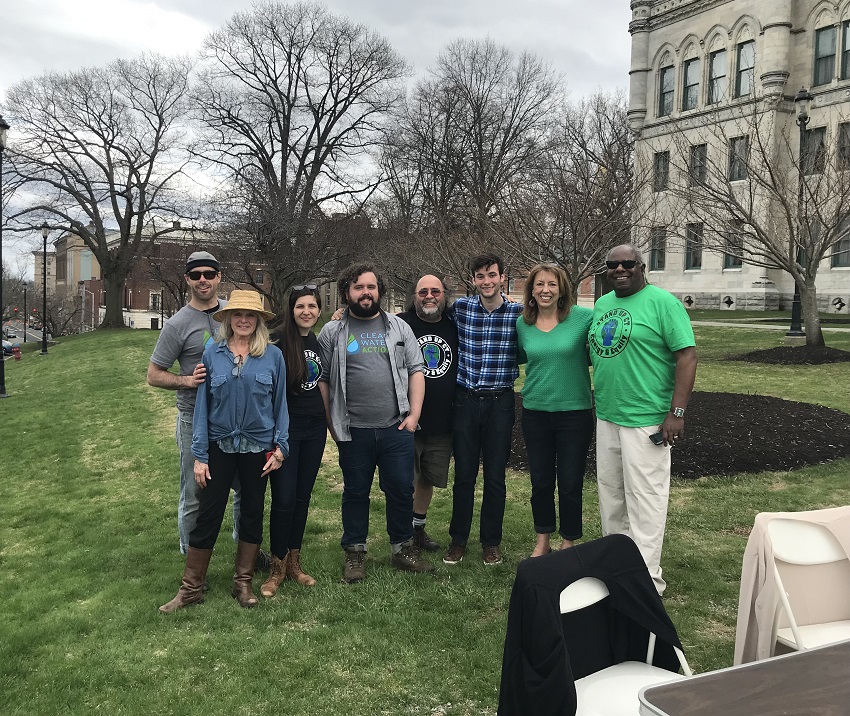 The Clean Water Action Connecticut team at a Hartford rally to protect the energy efficiency funds