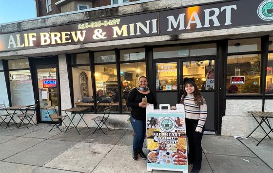 Image of Clean Water Action's Mercedes Forsyth at Alif Brew and Mini Mart
